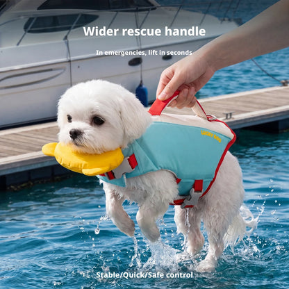 SHINEKNOT Summer Dog Life Jacket Portable Super Large Buoyancy Swimming Suit Small And Medium-Sized Dog Clothing
