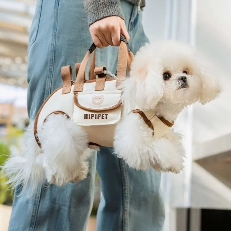Portable Dog Carrier Bag Breathable Adjustable Dogs Transport Shoulder Bags Multi-functional Traction Backpack Pets Travel Bags
