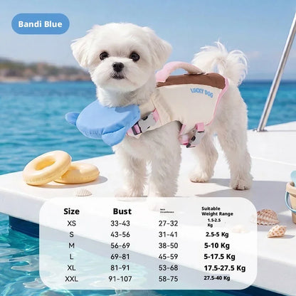 SHINEKNOT Summer Dog Life Jacket Portable Super Large Buoyancy Swimming Suit Small And Medium-Sized Dog Clothing