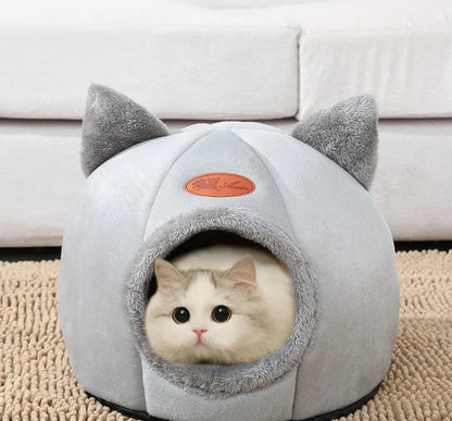 Winter Cozy Cave Pet Tent Bed Deep Sleep Comfort Cat Bed Mat Basket Indoor Warm Nest House For Small Dogs Cats