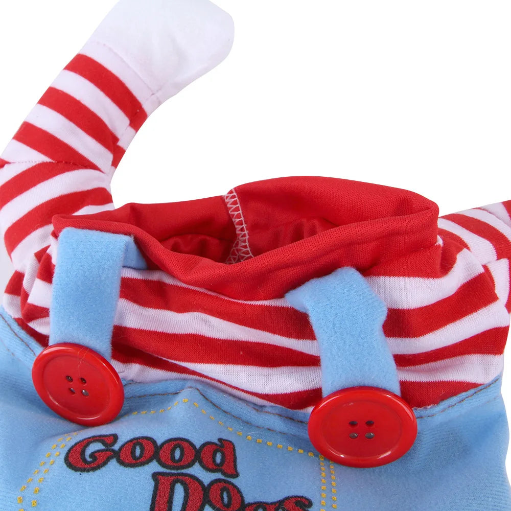 Dog Halloween Costume  Pet Transformation Dress Festival Funny Knife Holding Dog Clothes Cat Standing Dress Pet Dress Up