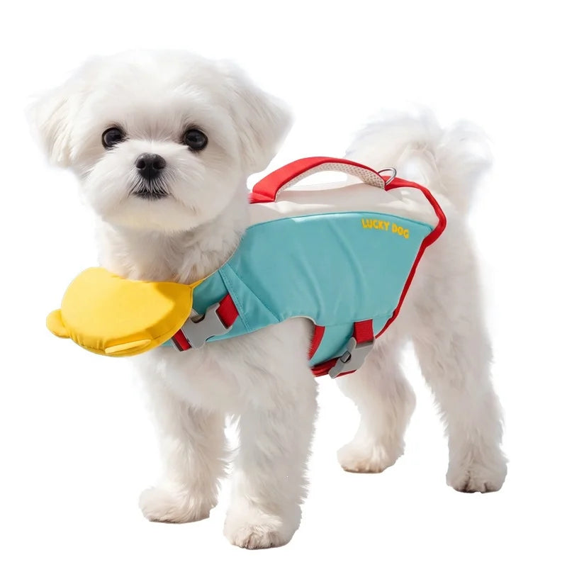 SHINEKNOT Summer Dog Life Jacket Portable Super Large Buoyancy Swimming Suit Small And Medium-Sized Dog Clothing