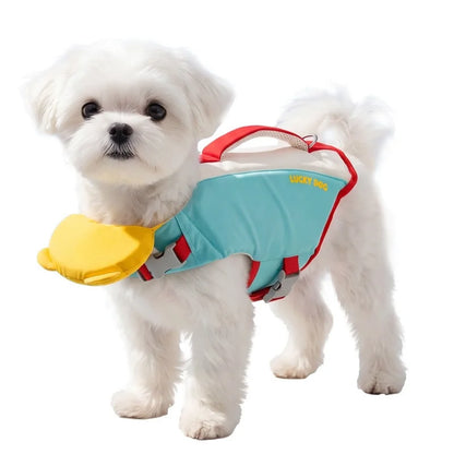 SHINEKNOT Summer Dog Life Jacket Portable Super Large Buoyancy Swimming Suit Small And Medium-Sized Dog Clothing