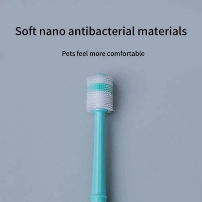 Small Pet Toothbrush for Dogs Cat Teeth Cleaning Kits Soft Silicone Bristle Dog Toothbrush Dental Care Puppy Tooth Brush