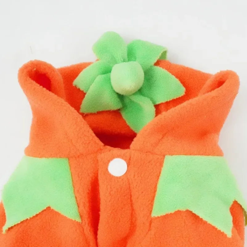 Hot Sale Halloween Pumpkin Pet Costume Autumn Winter Transformed Outfit Casual Daily Clothes For Dogs