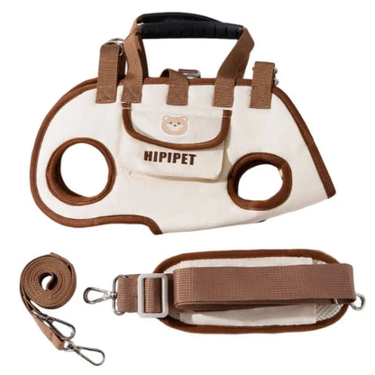 Portable Dog Carrier Bag Breathable Adjustable Dogs Transport Shoulder Bags Multi-functional Traction Backpack Pets Travel Bags