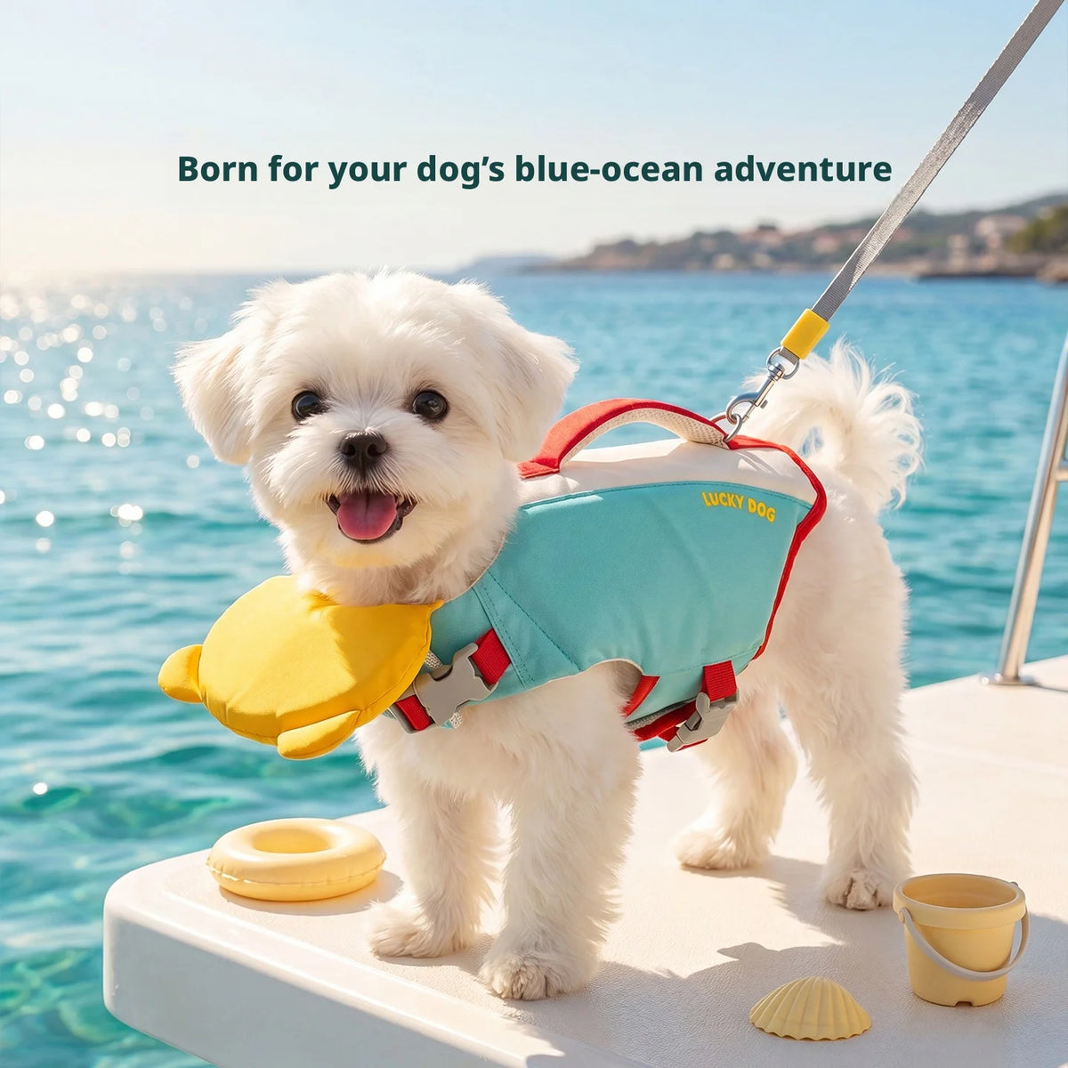 SHINEKNOT Summer Dog Life Jacket Portable Super Large Buoyancy Swimming Suit Small And Medium-Sized Dog Clothing