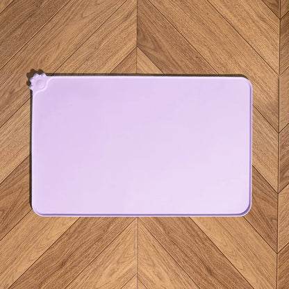 Silicone Dog Cat Feeding Mat Non-Slip Waterproof Pet Bowl Mat with High Lips Food Water Placemat Feeder Tray for Pet Supplies