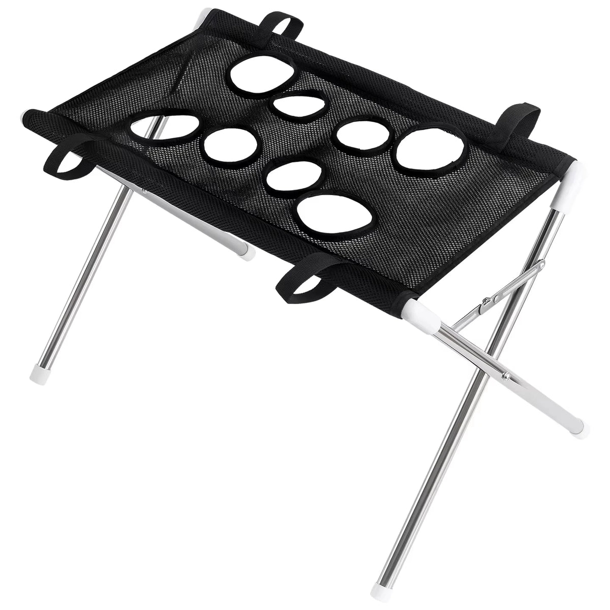 Breathable Pet Grooming Hammock Stand Foldable Dog Cat Nail Clipping Restraint Stainless Steel Care Table for Home Grooming Use