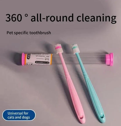 Small Pet Toothbrush for Dogs Cat Teeth Cleaning Kits Soft Silicone Bristle Dog Toothbrush Dental Care Puppy Tooth Brush